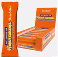 BAREBELLS - Barre protéinée (protéines : 16 g) - Enrobage Chocolat au lait, saveur Cacahuètes salées / Caramel - (Soft Protein Bar Peanut Caramel) - Boîte de 6 barres de 55g