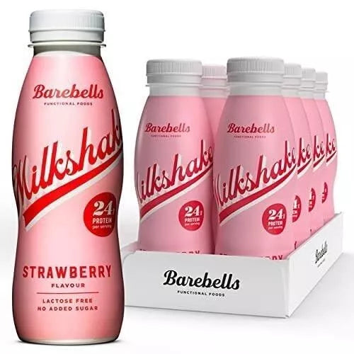 BAREBELLS - Milkshake Protéiné  - Sans lactose - Boîte de 8 bouteilles de 330 ml - Nutri-score A