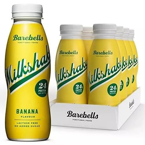 BAREBELLS - Milkshake Protéiné  - Sans lactose - Boîte de 8 bouteilles de 330 ml - Nutri-score A