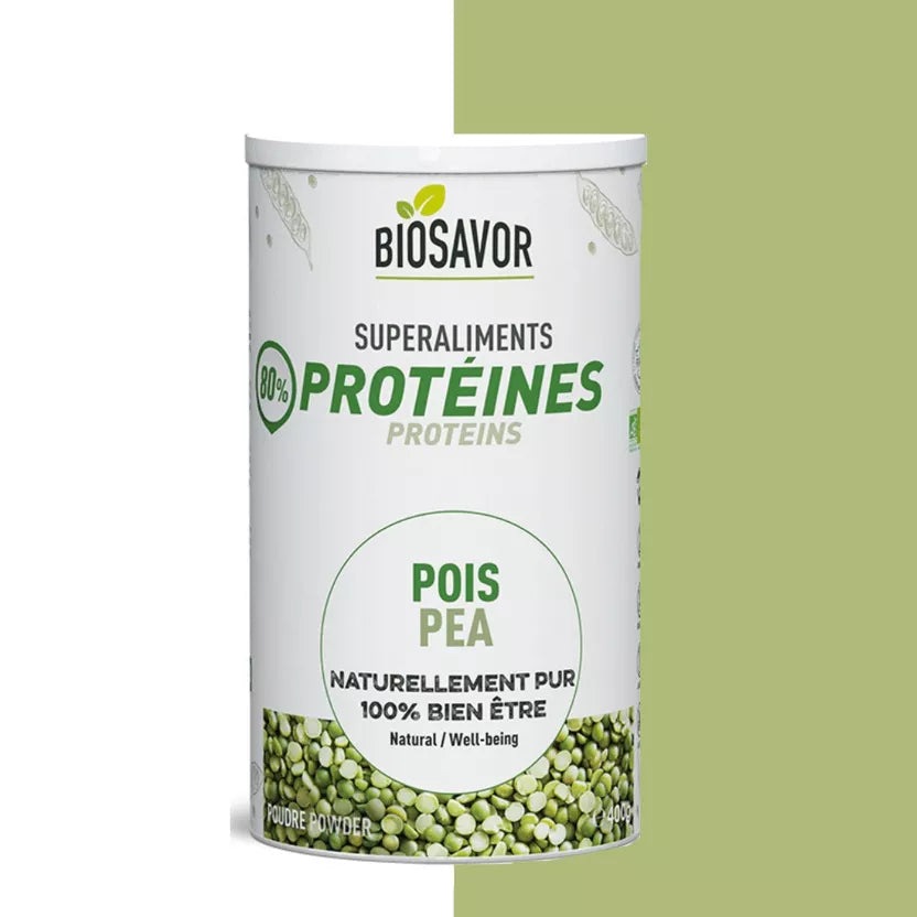 BIOSAVOR - Protéines de Pois en poudre - 400g - Complément Alimentaire
