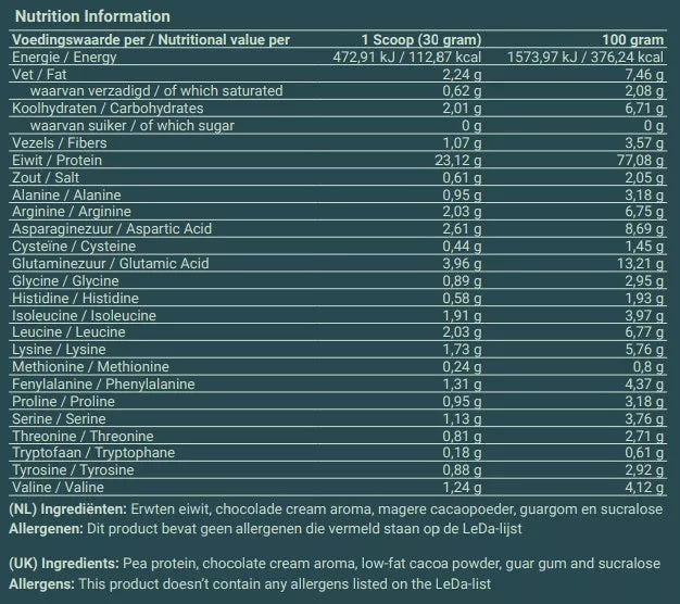 Nutrition Powders -Protéine végétalienne