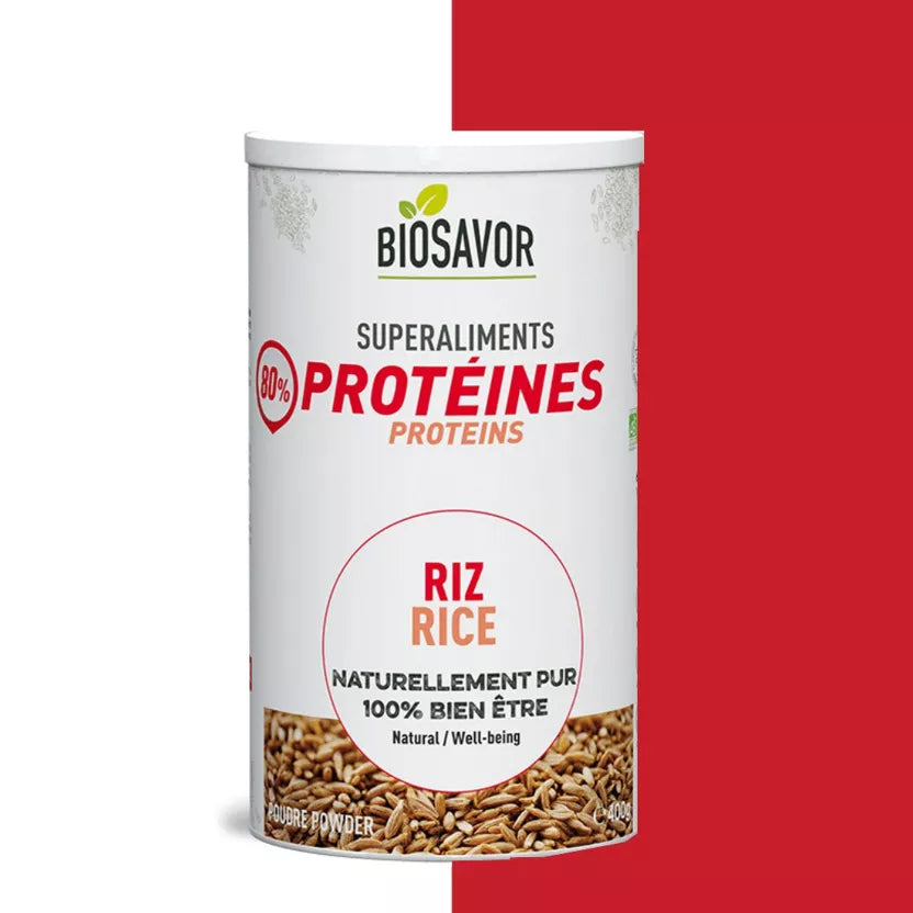 BIOSAVOR - Protéines de Riz en poudre - 400g - Complément Alimentaire