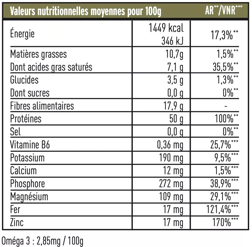 BIOSAVOR - Protéines de Chanvre en poudre - 400g - Complément Alimentaire